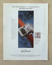 C240-Advertising Pubblicità-1998- JAEGER LE COULTRE REVERSO DUOFACE OROLOGIO