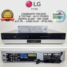 VIDEOREGISTRATORE COMBINATO DVD VHS LG V190 LETTORE CASSETTE VCR COMBO