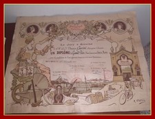 ** PARIGI MOSTRA UNIVERSALE 1900 ** DIPLOMA VINCENZO  GUERINI ** ODONTOIATRIA