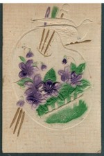 Cartolina Vintage di seta