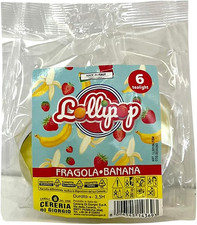 6 Tealight Lollipop Profumati - Fragola Banana Mango - Durata 3 Ore