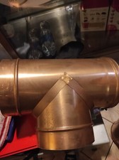 Canna fumaria Raccordo per fumo da 100 cm in rame , Diametro 20cm