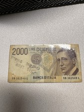 banconota 2000 Lire S.S. Lazio