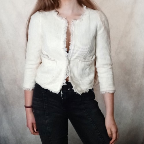 Giacca blazer zara crop tweed - giacca,