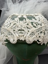 Cappella velo da sposa vintage pizzo giulietta lunghezza 60” tulle ricamato sposa