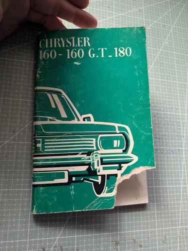 Manuale chrysler 160 - chrysler, 160gt