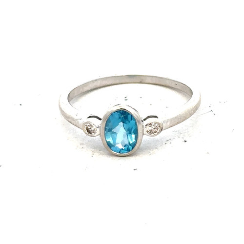 Anello oro bianco kt con - in,