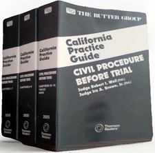 California Practice Guide Rutter Civil Procedure Before Trial 2025 🔥BRAND NEW!