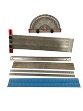 Set 6 Pezzi Regole Incra 12 Pollici Regola Marcatura di Precisione Goniometro Curva T-Rule