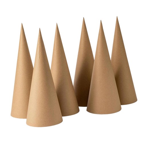 Coni cartapesta kraft - 6x,