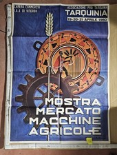 Manifesto Tarquinia Viterbo Mostra Macchine Agricole 1980 