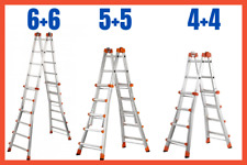 Scala Telescopica in Alluminio Pieghevole da Lavoro Gradini Pioli 4 4 5 5 6+6 5m