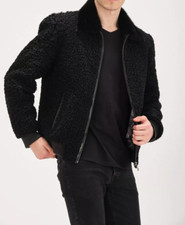 Bomber uomo nero PELLICCIA DI