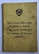 LANCIA FLAVIA FLAMINIA SUPERJOLLY frenatura FRENI A DISCO IMPIANTO DUPLEX