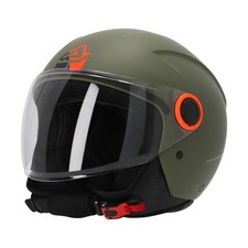 ACERBIS 0026061 CASCO JET BREZZA VERDE MILITARE OPACO PER MOTO SCOOTER TAGLIA L