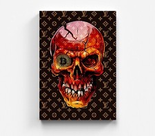 Quadro su tela teschio pop art graffiti quadro da parete quadri quadro su tel...