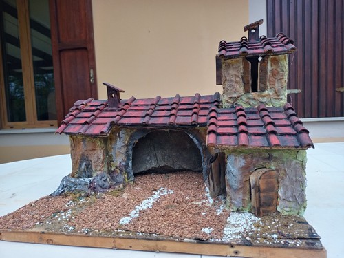 Casetta presepio artigianale - presepio,