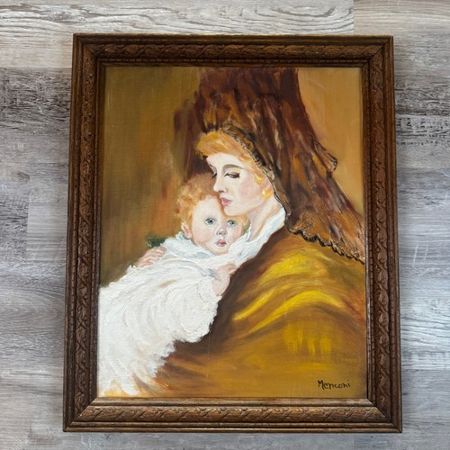 Quadro olio madre bambino