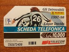 Juventus - Edgar Davids - Gli introvabili (Panini). Tessera telefonica (1997).