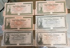 N°6 BUONI POSTALI FRUTTIFERI