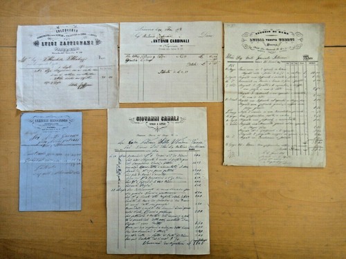 1856 1873 dieci fatture - (10),