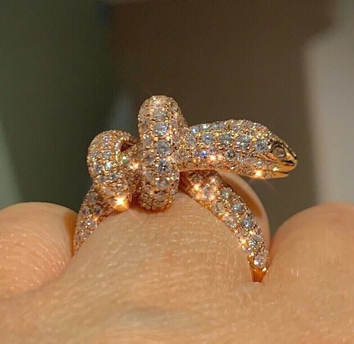 Anello donna serpente placcato