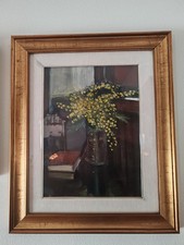 Dipinto firmato mimose 58x48