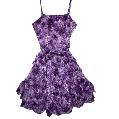 Abito viola floreale