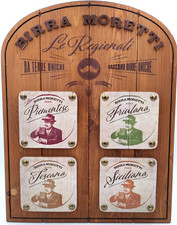 BIRRA MORETTI PANNELLO PUBBLICITARIO MODERNO - LEGNO -  FONDO MAGAZZINO