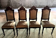 4 sedie antiche in legno fine Ottocento - primi Novecento