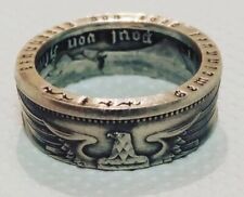 Anello realizzato con moneta da 5 Marchi Tedeschi d'argento 