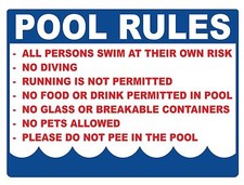 REGOLE PISCINA - INSEGNA -