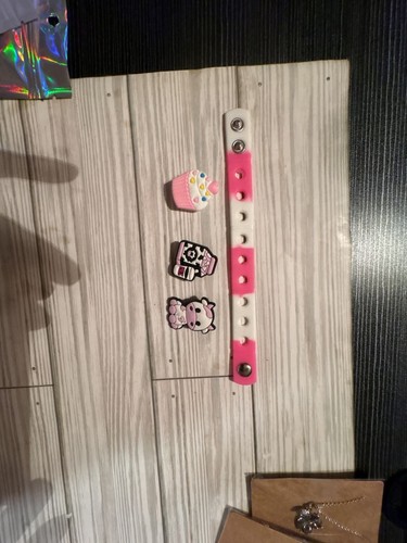 Charm bracelet pink cow - charm,