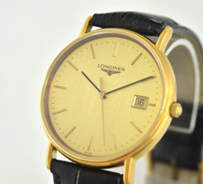 Orologio Uomo Longines Grand Classic L4.636.2 33mm Quadrante Oro Quarzo Batteria Nuova