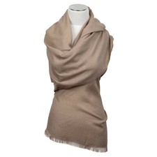 Sciarpa lana cotone beige