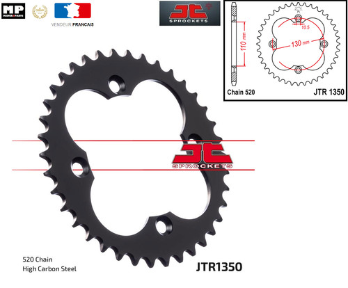 Couronne pour kit chaine pas - pour,