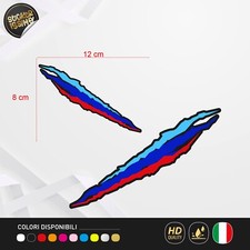 Kit 2 Adesivi Moto in Stile Compatibile Bmw Motorrad - Vinile Plastificato Casco
