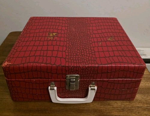 Valigia vintage rossa - , finto