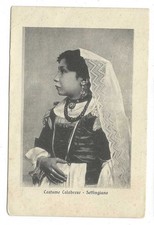 SETTINGIANO CATANZARO DONNA COSTUME CALABRESE VIAGGIATA 1919 FP