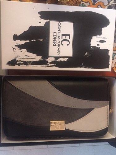Portafoglio nero grigi donna - nero,