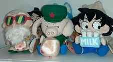 Set completo 6 peluche DRAGON BALL 2004 Banpresto Goku Karin Master Roshi Puar Giappone