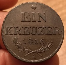 Moneta 1 Kreuzer 1816, Austria