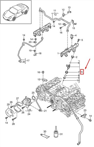 Iniettore carburante porsche - iniettore,
