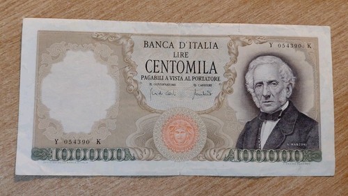 Italia banconota 100 - banconota, 100.000