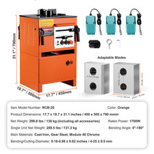 Curvatrice Elettrica Idraulica 2 in 1 per Armatura 1700W 3 Angoli 4-25Mm