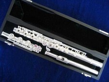 Flauto a foro aperto Pearl PF-665RBE come nuovo scatola aperta, testa argento; con custodia