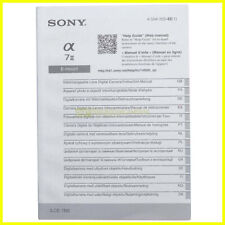 Manuale x fotocamere Sony Alpha A7 II Libretto istruzioni Italiano EN FR DE ES