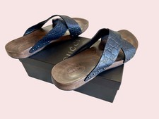 GUCCI - SANDALI UOMO IN LEGNO E PELLE ORIGINALI MADE IN ITALY - ESTIVI LUSSO