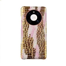 Custodia in pelle laser goffrata Croc per Huawei Mate60/Nova7/Mate50 impugnatura sottile lusso