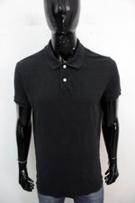 Diadora Polo Taglia XL Uomo Nero T-Shirt Maglietta Maglia Logo Cotone Man